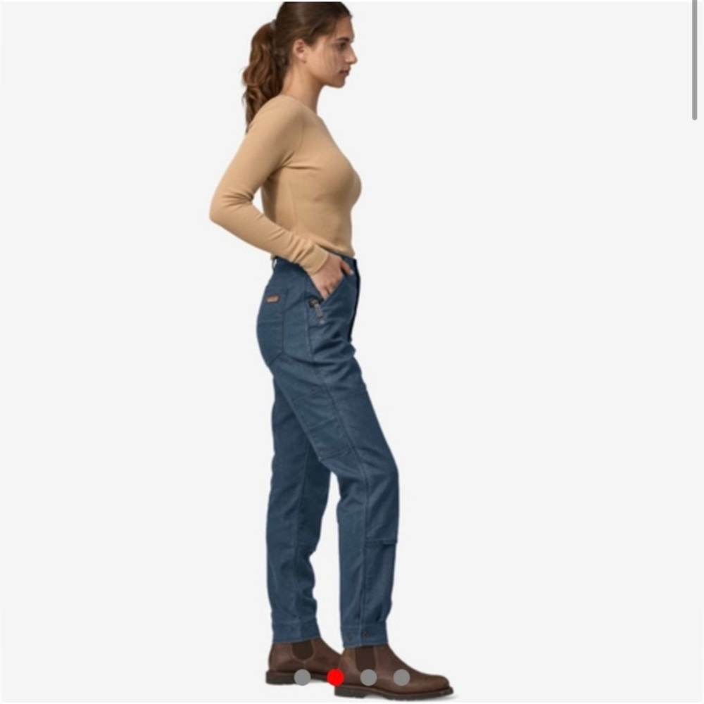 Patagonia Women's Straight Leg Pants in Navy Blue - Picture 2 of 7